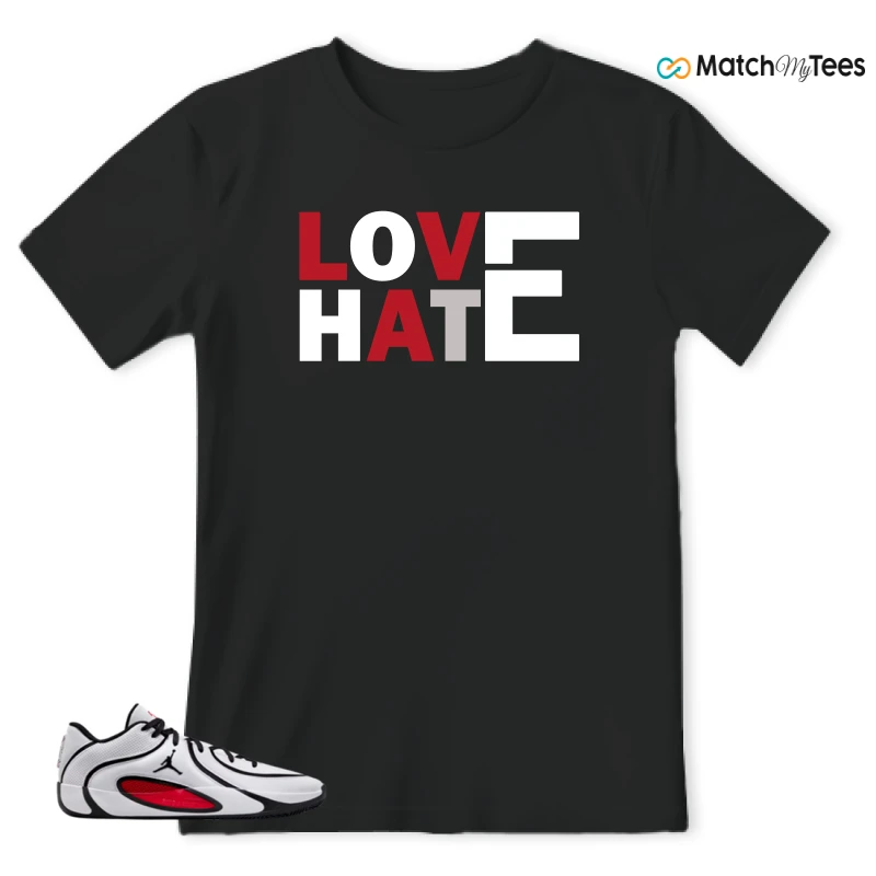 NIKE AIR JORDAN TATUM 4 WHITE UNIVERSITY RED SNEAKER Matching Tees t-shirt