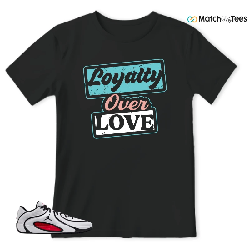 NIKE AIR JORDAN TATUM 4 WHITE UNIVERSITY RED SNEAKER Matching Tees t-shirt