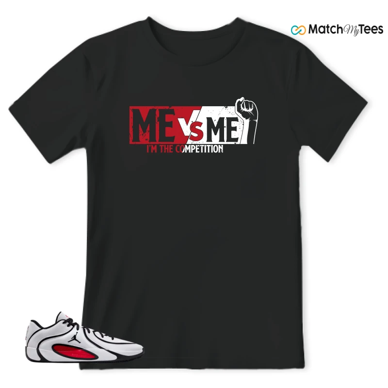 NIKE AIR JORDAN TATUM 4 WHITE UNIVERSITY RED SNEAKER Matching Tees t-shirt