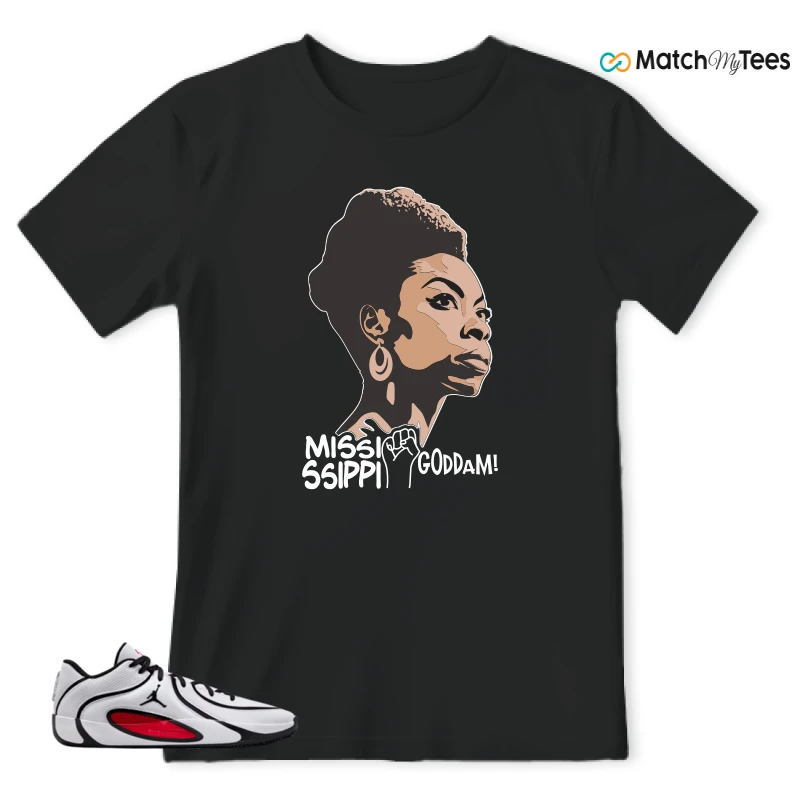 NIKE AIR JORDAN TATUM 4 WHITE UNIVERSITY RED SNEAKER Matching Tees t-shirt