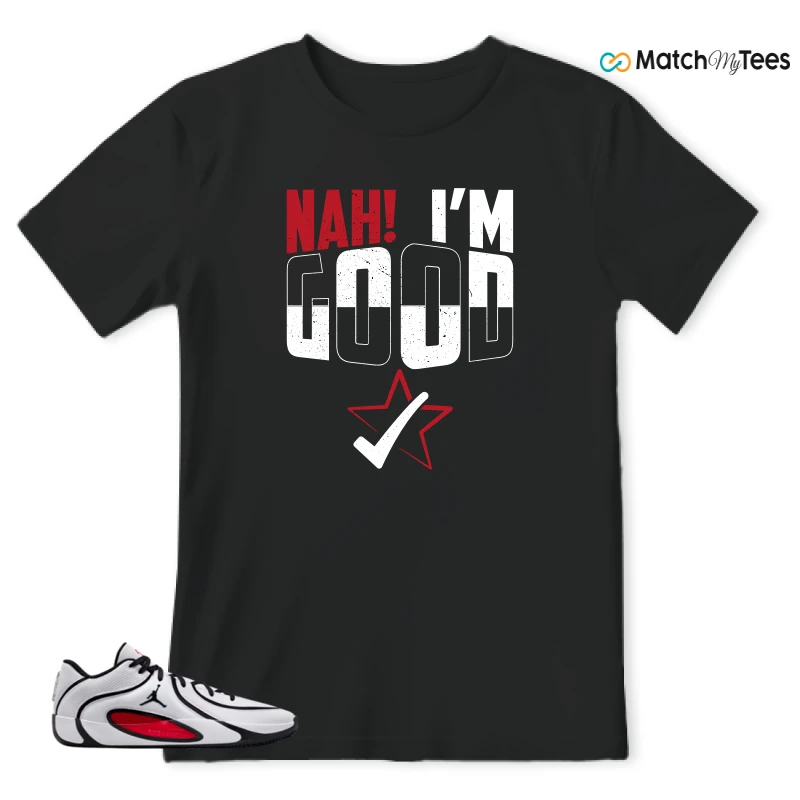 NIKE AIR JORDAN TATUM 4 WHITE UNIVERSITY RED SNEAKER Matching Tees t-shirt