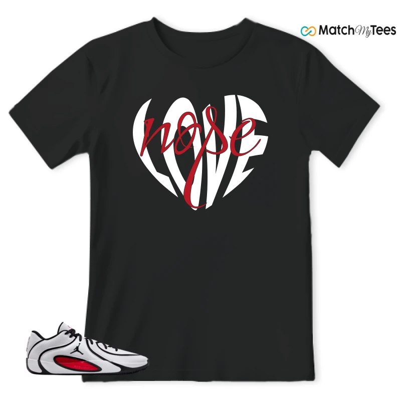 NIKE AIR JORDAN TATUM 4 WHITE UNIVERSITY RED SNEAKER Matching Tees t-shirt