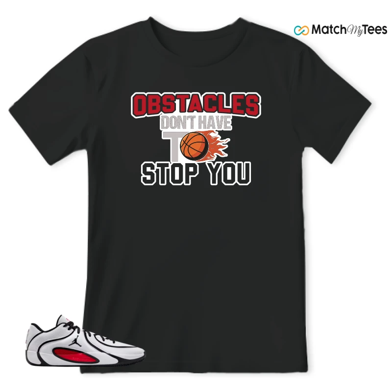 NIKE AIR JORDAN TATUM 4 WHITE UNIVERSITY RED SNEAKER Matching Tees t-shirt