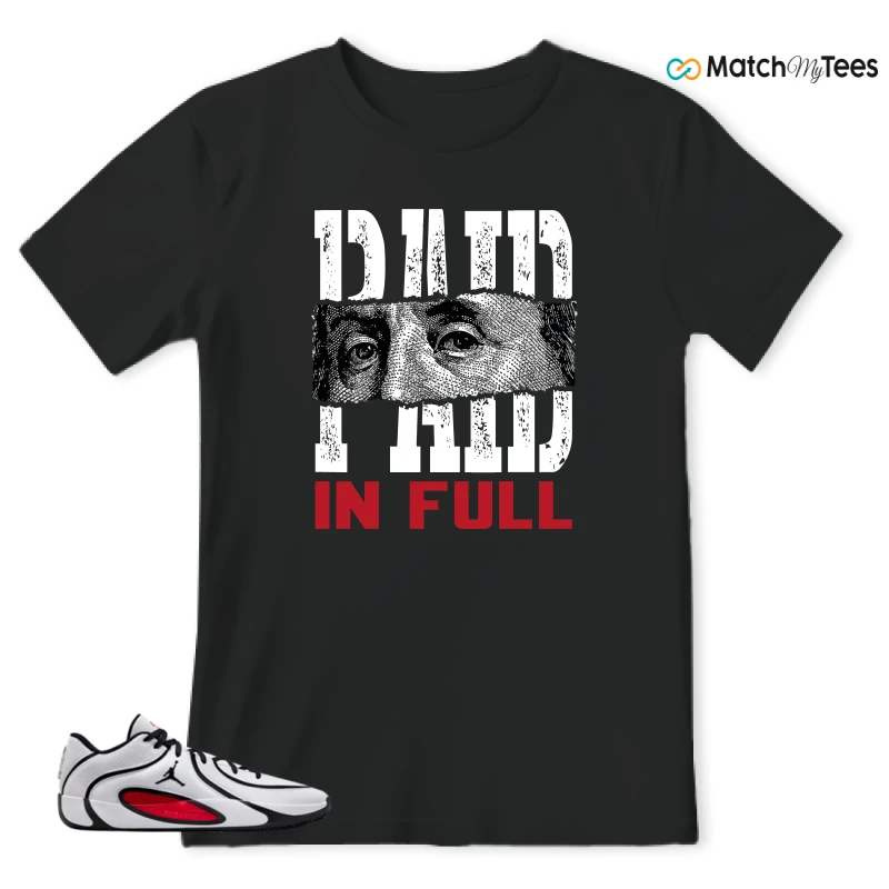 NIKE AIR JORDAN TATUM 4 WHITE UNIVERSITY RED SNEAKER Matching Tees t-shirt