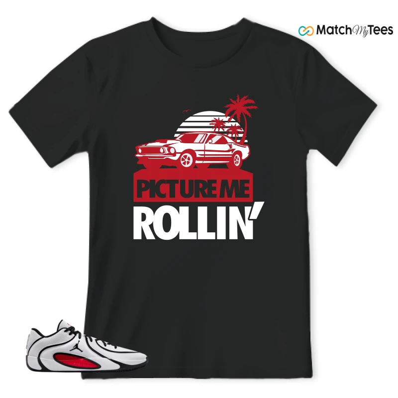 NIKE AIR JORDAN TATUM 4 WHITE UNIVERSITY RED SNEAKER Matching Tees t-shirt