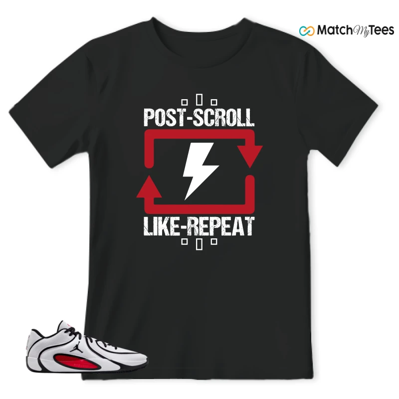 NIKE AIR JORDAN TATUM 4 WHITE UNIVERSITY RED SNEAKER Matching Tees t-shirt