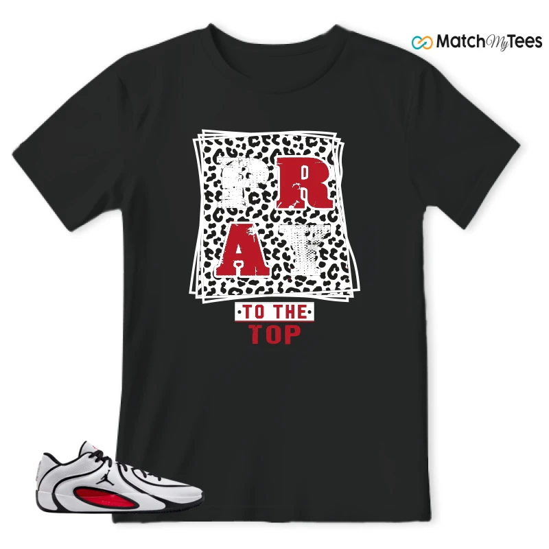 NIKE AIR JORDAN TATUM 4 WHITE UNIVERSITY RED SNEAKER Matching Tees t-shirt