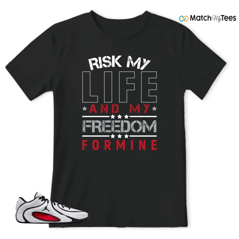 NIKE AIR JORDAN TATUM 4 WHITE UNIVERSITY RED SNEAKER Matching Tees t-shirt