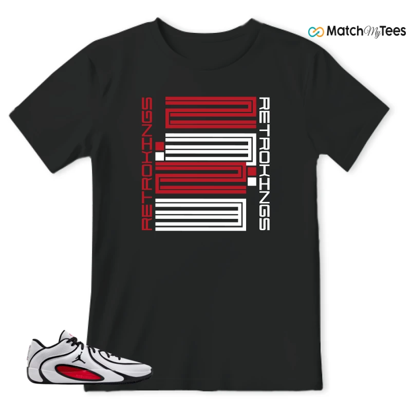 NIKE AIR JORDAN TATUM 4 WHITE UNIVERSITY RED SNEAKER Matching Tees t-shirt