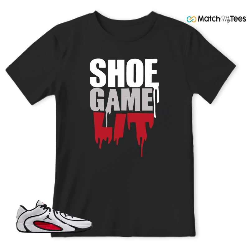 NIKE AIR JORDAN TATUM 4 WHITE UNIVERSITY RED SNEAKER Matching Tees t-shirt