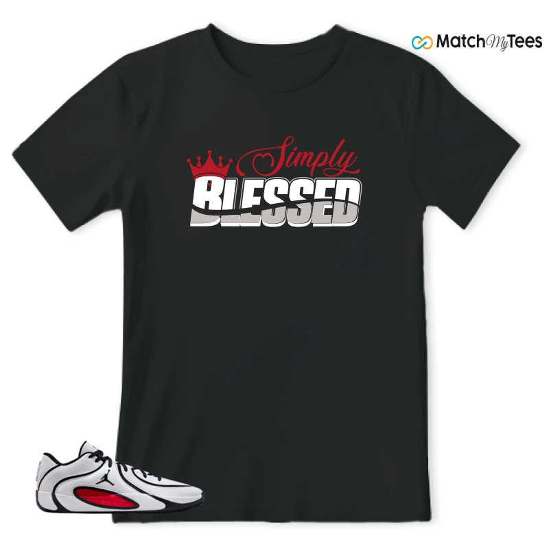 NIKE AIR JORDAN TATUM 4 WHITE UNIVERSITY RED SNEAKER Matching Tees t-shirt