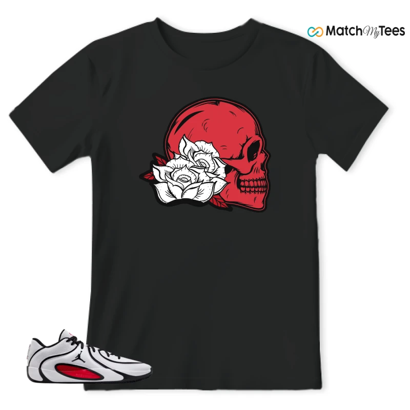 NIKE AIR JORDAN TATUM 4 WHITE UNIVERSITY RED SNEAKER Matching Tees t-shirt