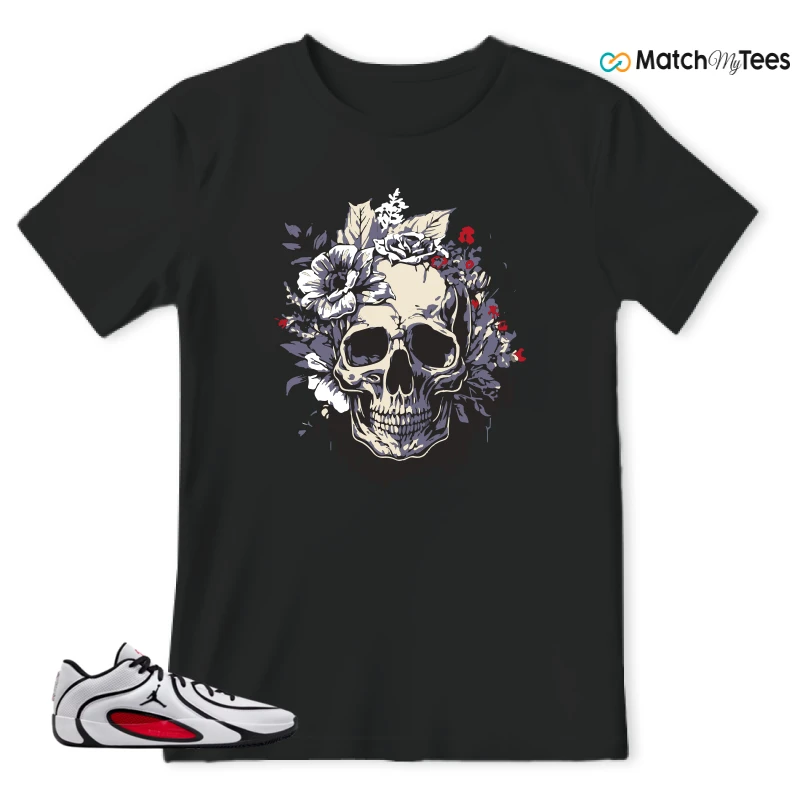NIKE AIR JORDAN TATUM 4 WHITE UNIVERSITY RED SNEAKER Matching Tees t-shirt