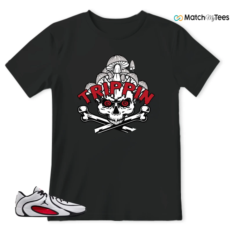 NIKE AIR JORDAN TATUM 4 WHITE UNIVERSITY RED SNEAKER Matching Tees t-shirt