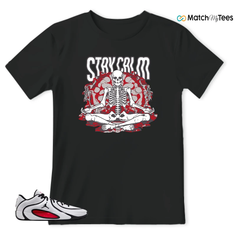 NIKE AIR JORDAN TATUM 4 WHITE UNIVERSITY RED SNEAKER Matching Tees t-shirt