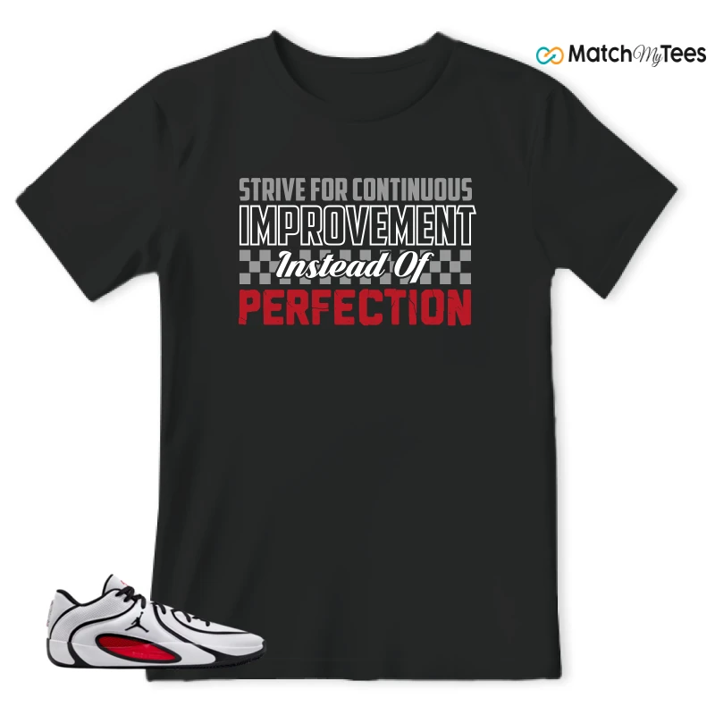 NIKE AIR JORDAN TATUM 4 WHITE UNIVERSITY RED SNEAKER Matching Tees t-shirt