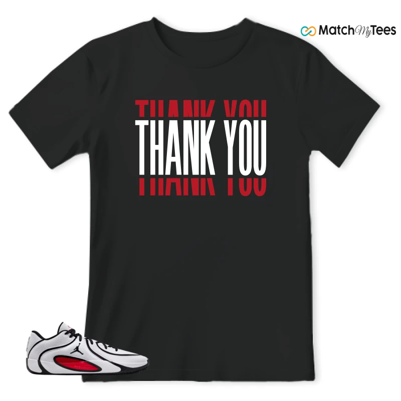 NIKE AIR JORDAN TATUM 4 WHITE UNIVERSITY RED SNEAKER Matching Tees t-shirt