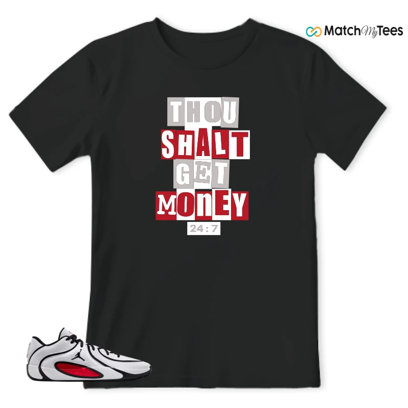 NIKE AIR JORDAN TATUM 4 WHITE UNIVERSITY RED SNEAKER Matching Tees t-shirt