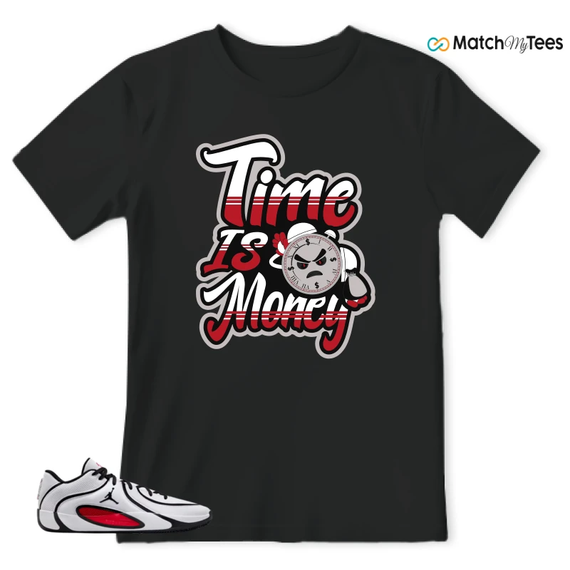 NIKE AIR JORDAN TATUM 4 WHITE UNIVERSITY RED SNEAKER Matching Tees t-shirt