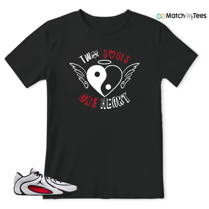 NIKE AIR JORDAN TATUM 4 WHITE UNIVERSITY RED SNEAKER Matching Tees t-shirt