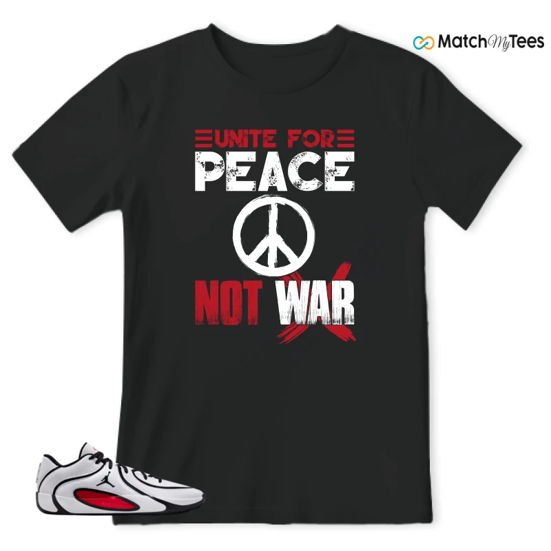 NIKE AIR JORDAN TATUM 4 WHITE UNIVERSITY RED SNEAKER Matching Tees t-shirt