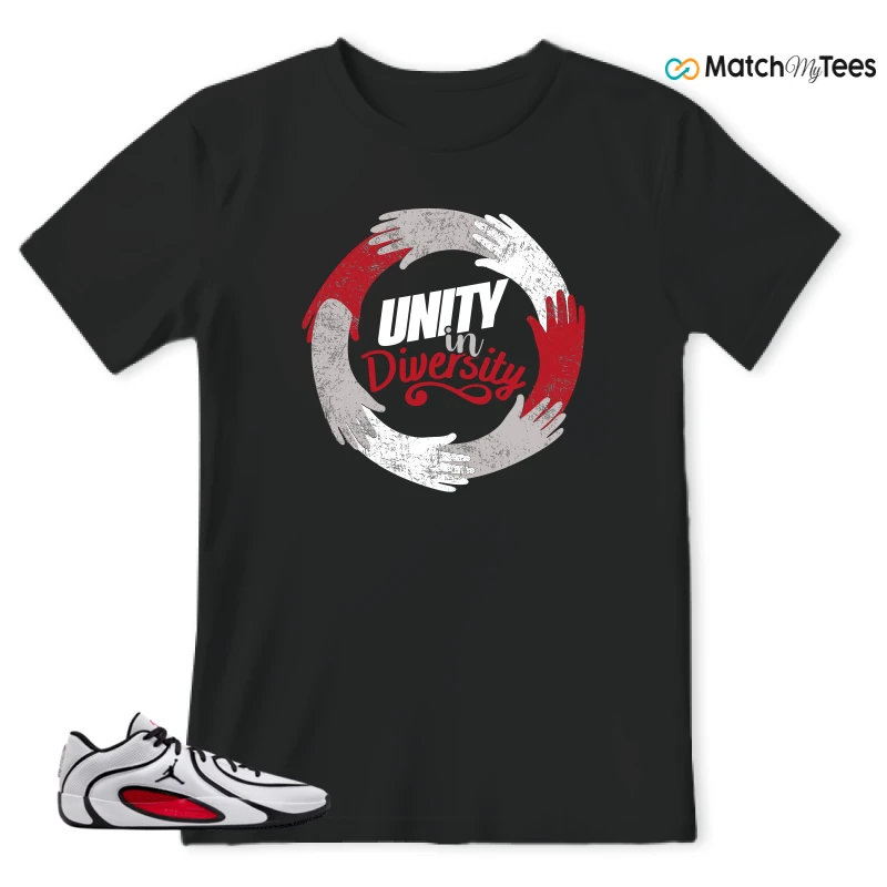 NIKE AIR JORDAN TATUM 4 WHITE UNIVERSITY RED SNEAKER Matching Tees t-shirt