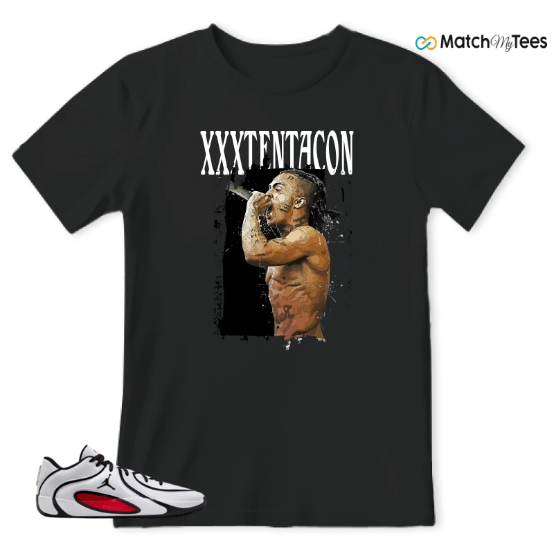 NIKE AIR JORDAN TATUM 4 WHITE UNIVERSITY RED SNEAKER Matching Tees t-shirt