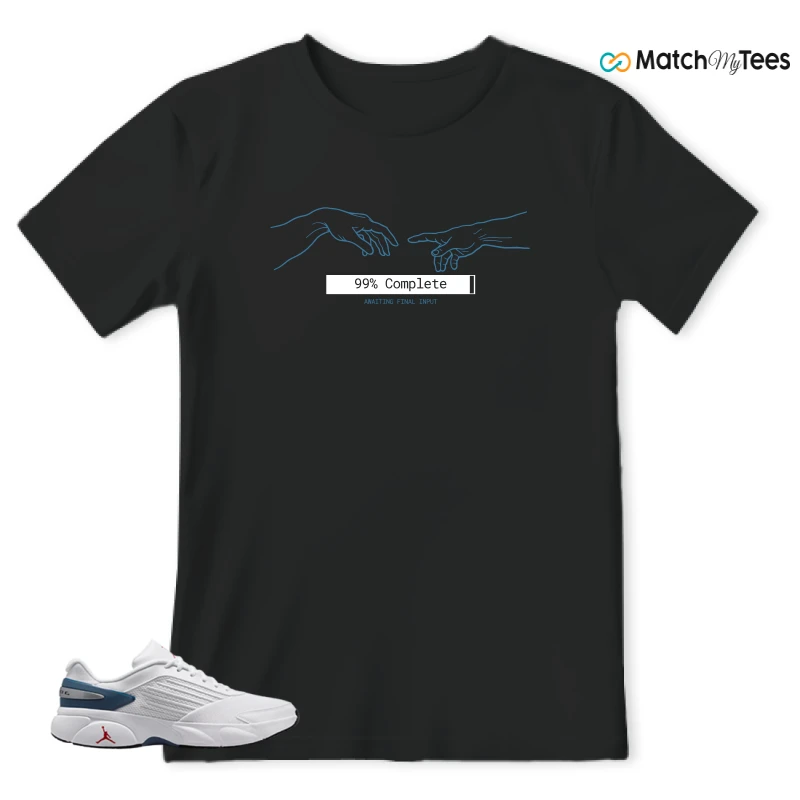 NIKE AIR JORDAN TRUNNER FLOW WHITE TURE BLUE SNEAKER Matching Tees t-shirt