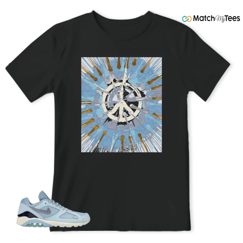 NIKE AIR MAX 180 ICE SNEAKER/OCEAN BLISS/METALLIC SILVER-IGLOO matching T-shirt