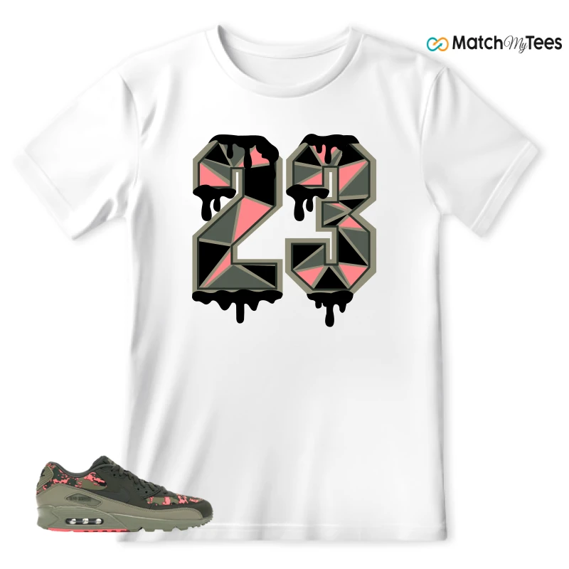 NIKE AIR MAX 90 DIGI CAMO OLIVE SNEAKER Matching Tees t-shirt