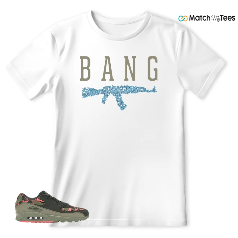 NIKE AIR MAX 90 DIGI CAMO OLIVE SNEAKER Matching Tees t-shirt