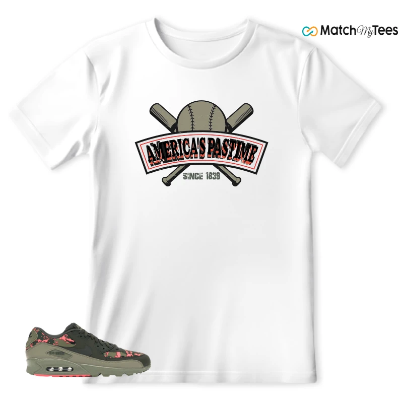 NIKE AIR MAX 90 DIGI CAMO OLIVE SNEAKER Matching Tees t-shirt