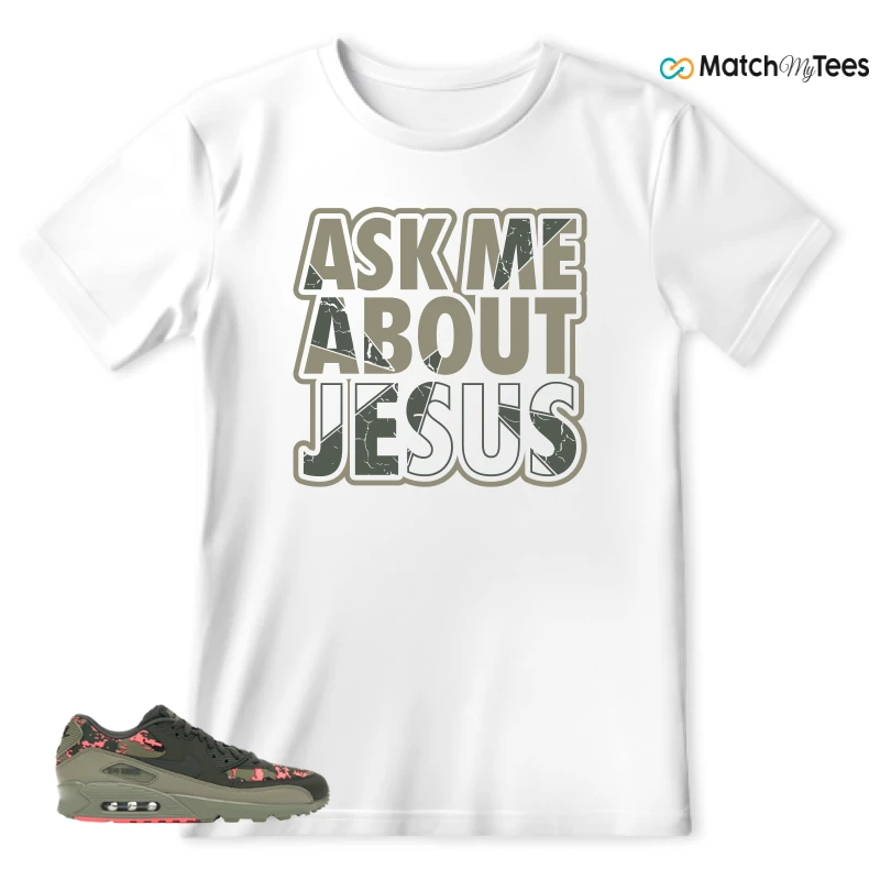 NIKE AIR MAX 90 DIGI CAMO OLIVE SNEAKER Matching Tees t-shirt