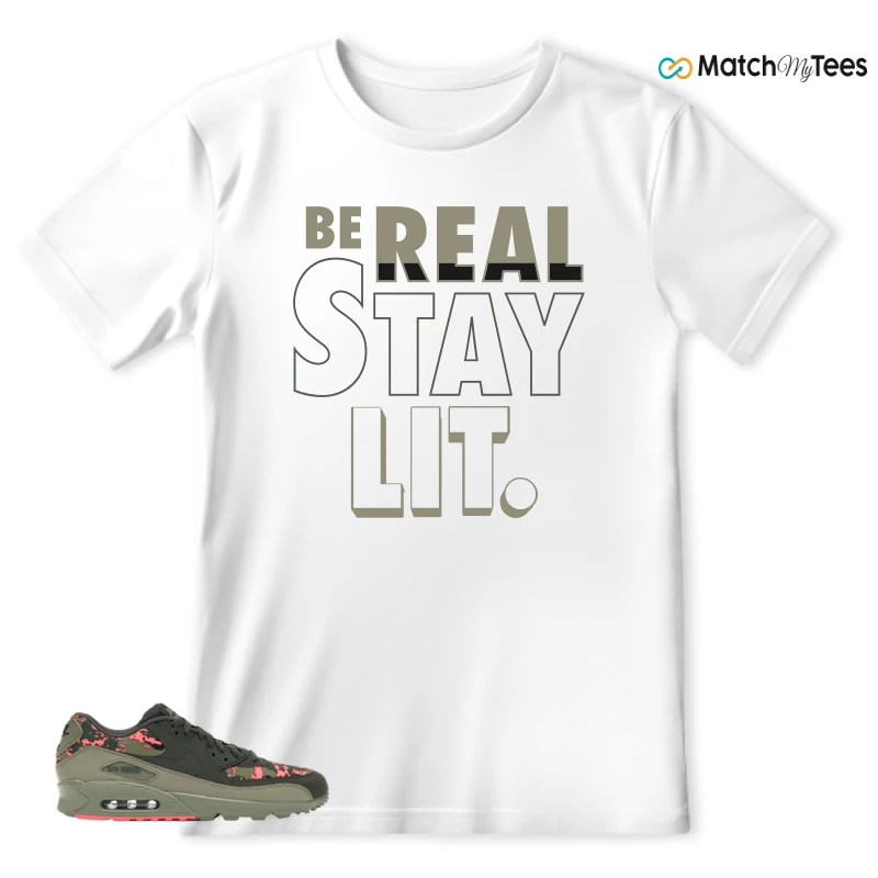 NIKE AIR MAX 90 DIGI CAMO OLIVE SNEAKER Matching Tees t-shirt