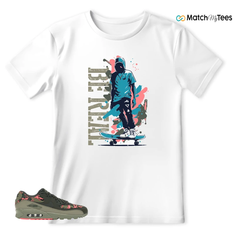 NIKE AIR MAX 90 DIGI CAMO OLIVE SNEAKER Matching Tees t-shirt