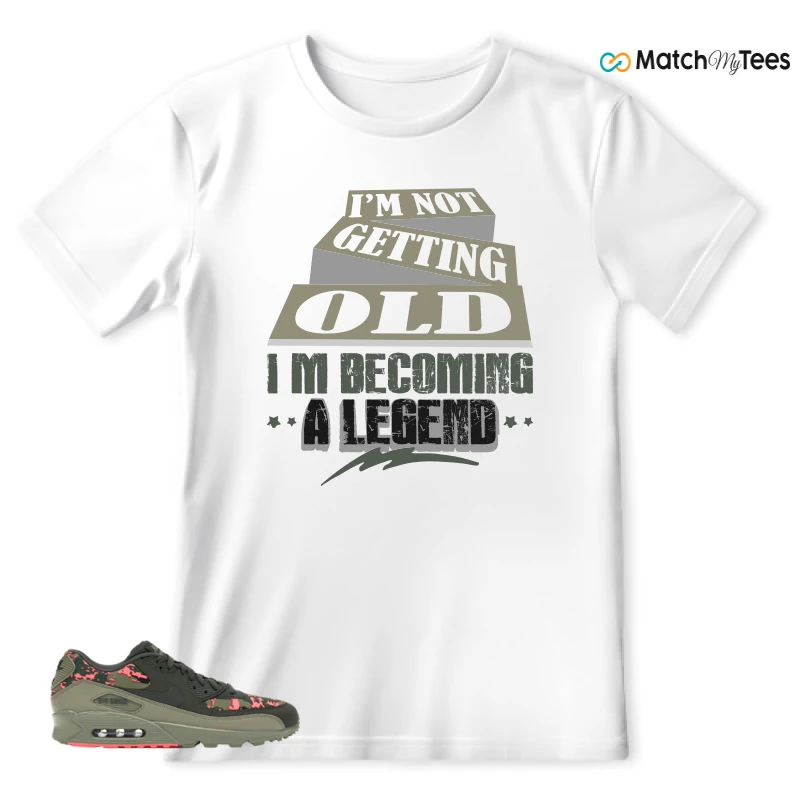 NIKE AIR MAX 90 DIGI CAMO OLIVE SNEAKER Matching Tees t-shirt
