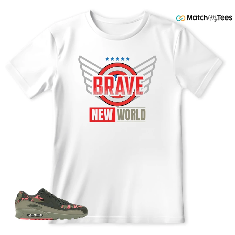 NIKE AIR MAX 90 DIGI CAMO OLIVE SNEAKER Matching Tees t-shirt