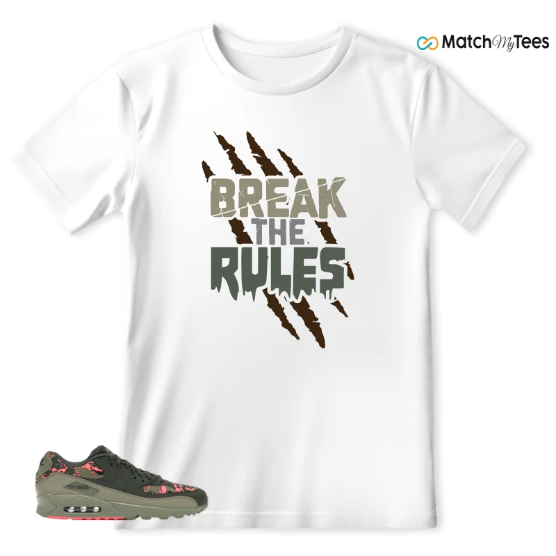 NIKE AIR MAX 90 DIGI CAMO OLIVE SNEAKER Matching Tees t-shirt
