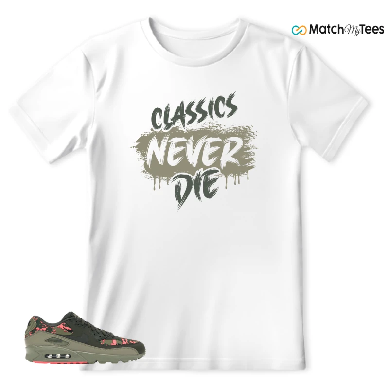 NIKE AIR MAX 90 DIGI CAMO OLIVE SNEAKER Matching Tees t-shirt