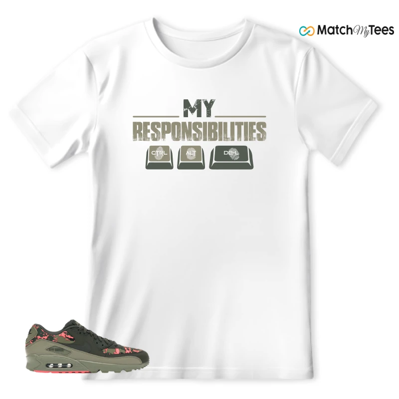 NIKE AIR MAX 90 DIGI CAMO OLIVE SNEAKER Matching Tees t-shirt