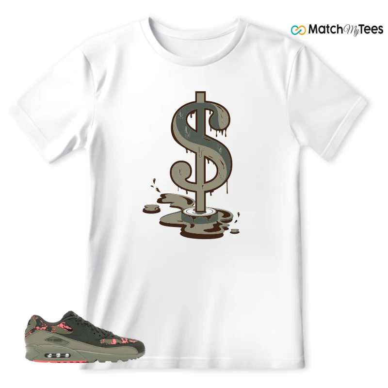NIKE AIR MAX 90 DIGI CAMO OLIVE SNEAKER Matching Tees t-shirt
