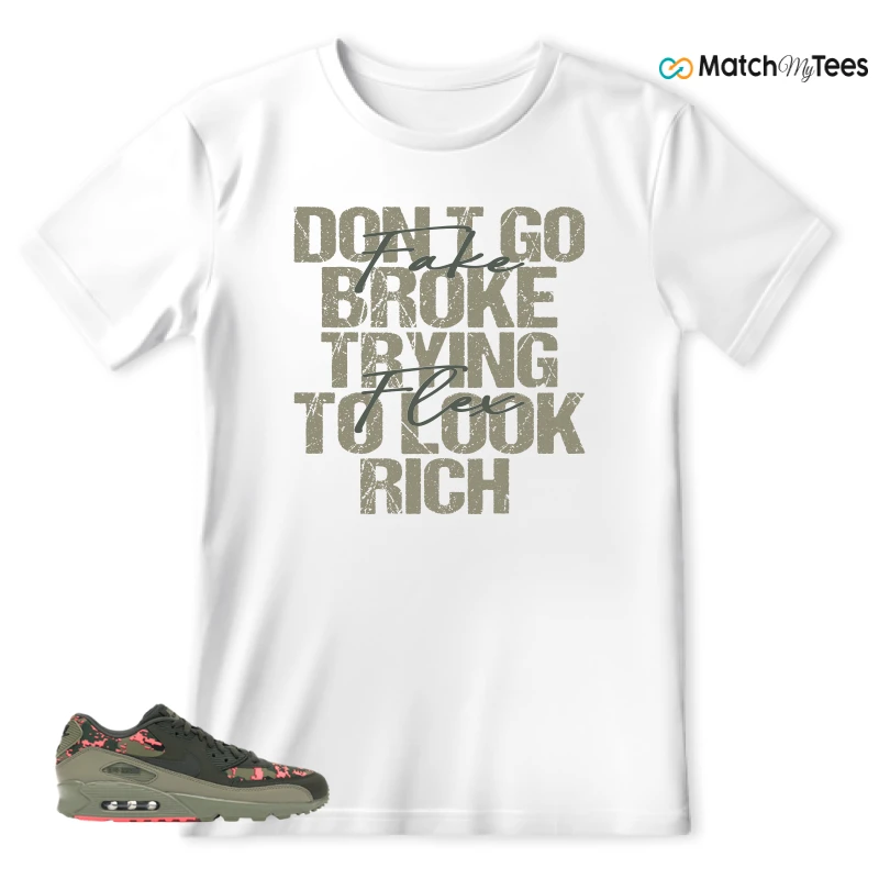 NIKE AIR MAX 90 DIGI CAMO OLIVE SNEAKER Matching Tees t-shirt