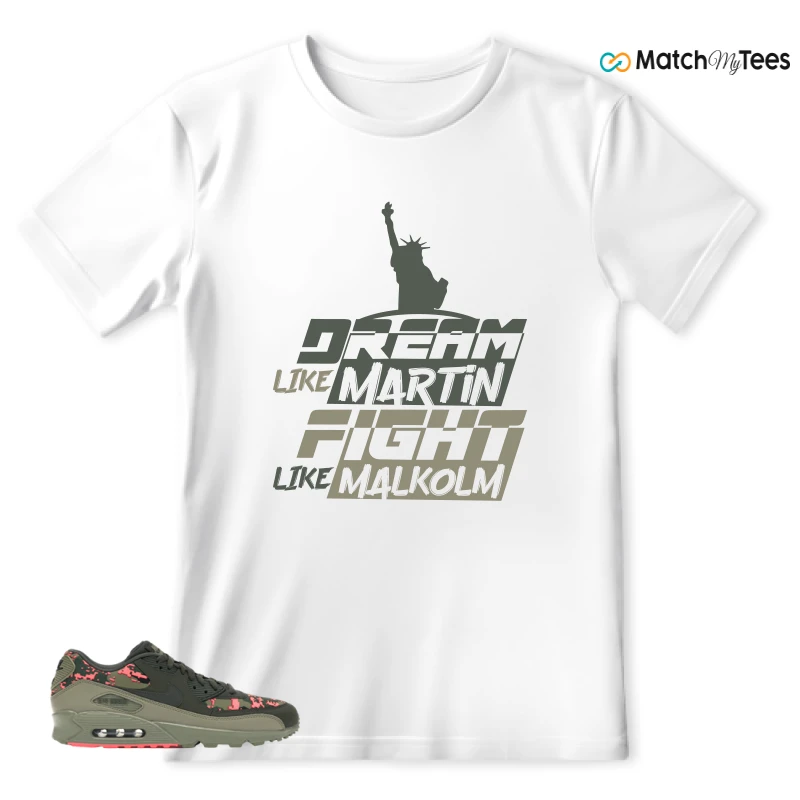 NIKE AIR MAX 90 DIGI CAMO OLIVE SNEAKER Matching Tees t-shirt