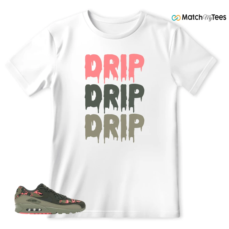 NIKE AIR MAX 90 DIGI CAMO OLIVE SNEAKER Matching Tees t-shirt