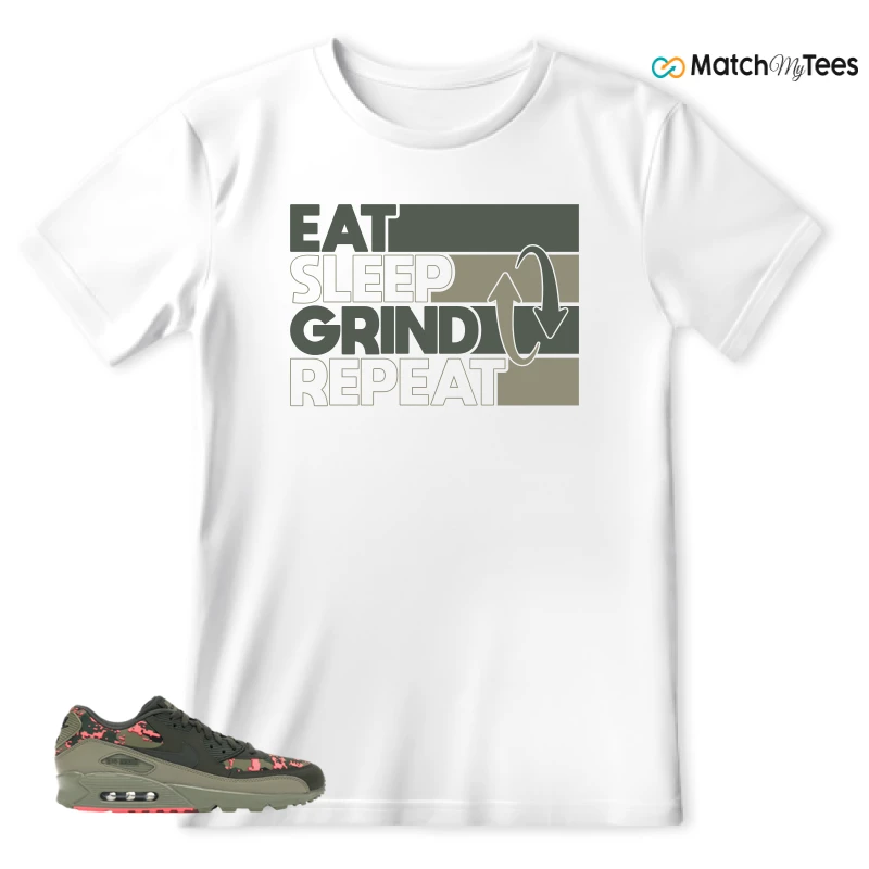 NIKE AIR MAX 90 DIGI CAMO OLIVE SNEAKER Matching Tees t-shirt