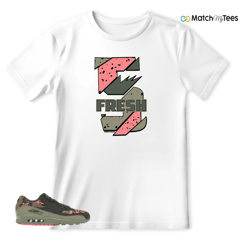 NIKE AIR MAX 90 DIGI CAMO OLIVE SNEAKER Matching Tees t-shirt