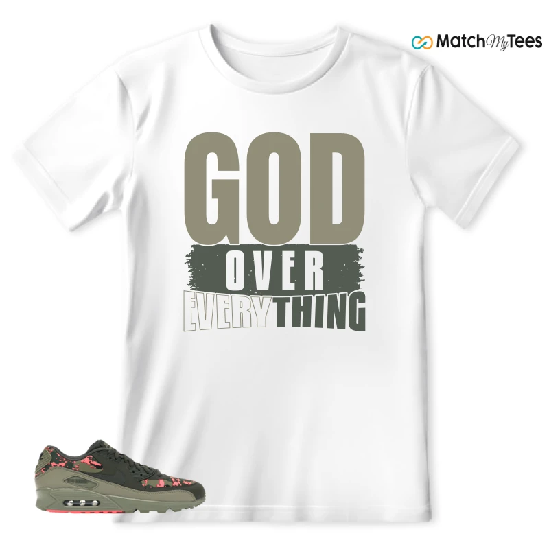 NIKE AIR MAX 90 DIGI CAMO OLIVE SNEAKER Matching Tees t-shirt
