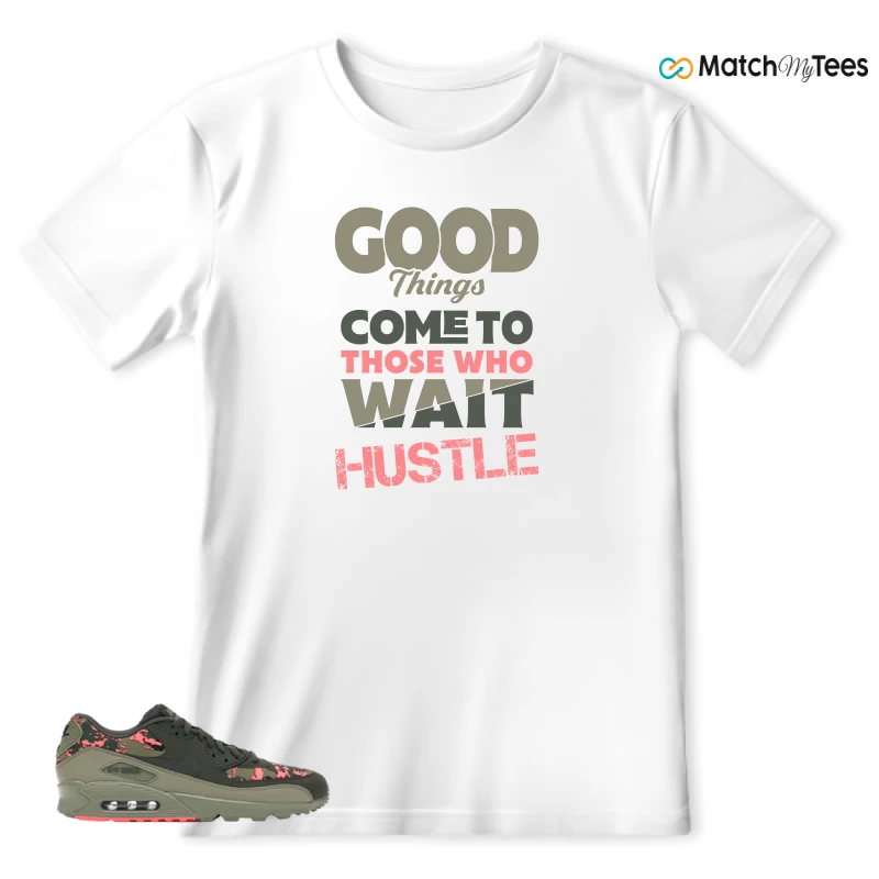 NIKE AIR MAX 90 DIGI CAMO OLIVE SNEAKER Matching Tees t-shirt