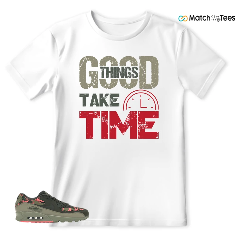 NIKE AIR MAX 90 DIGI CAMO OLIVE SNEAKER Matching Tees t-shirt
