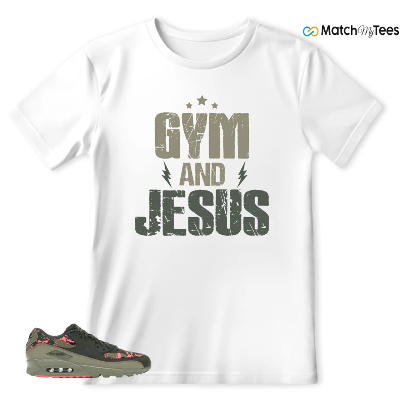 NIKE AIR MAX 90 DIGI CAMO OLIVE SNEAKER Matching Tees t-shirt